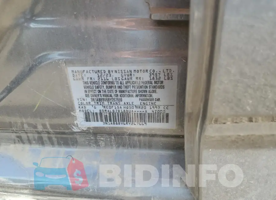 3N1AB8BV6RY267669 Photo# 12