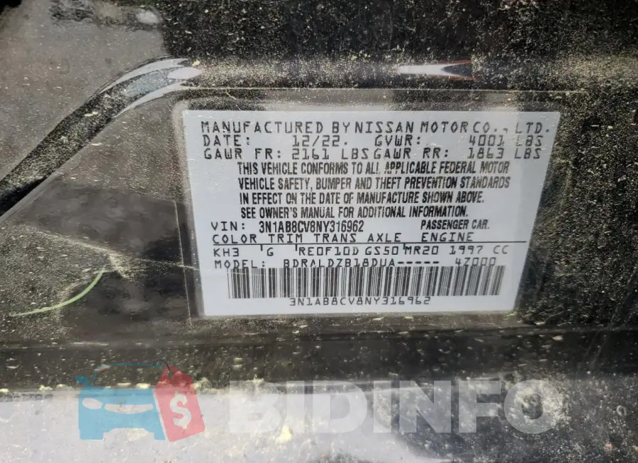 3N1AB8CV8NY316962 Photo# 12