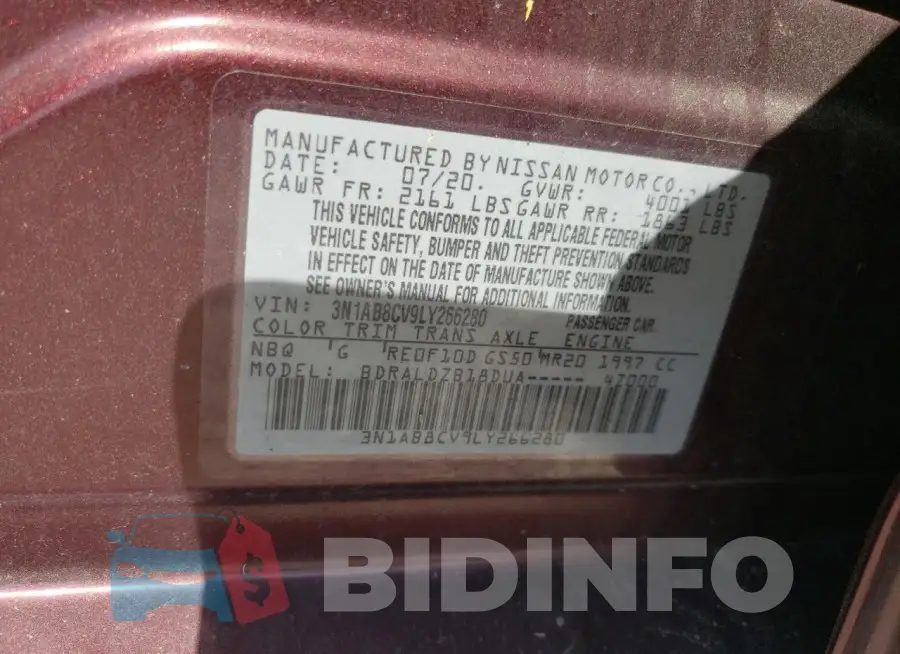 3N1AB8CV9LY266280 Photo# 12