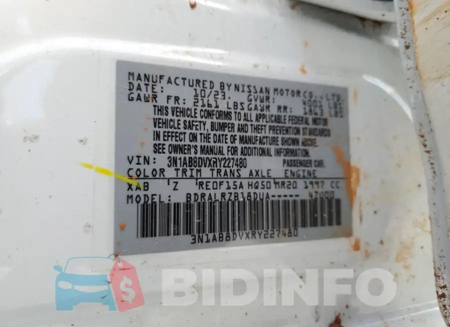 3N1AB8DVXRY227480 Photo# 12