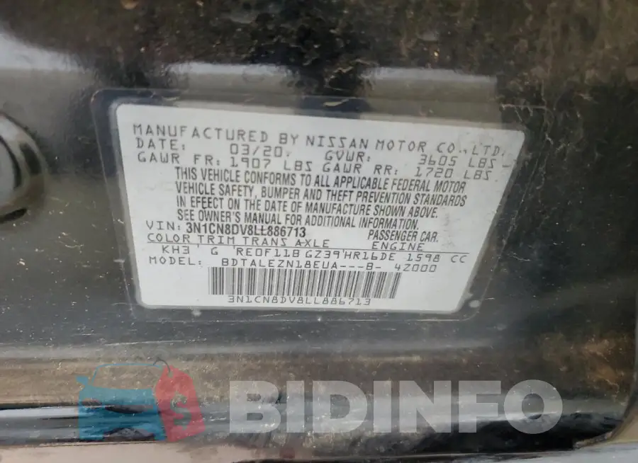 3N1CN8DV8LL886713 Photo# 12