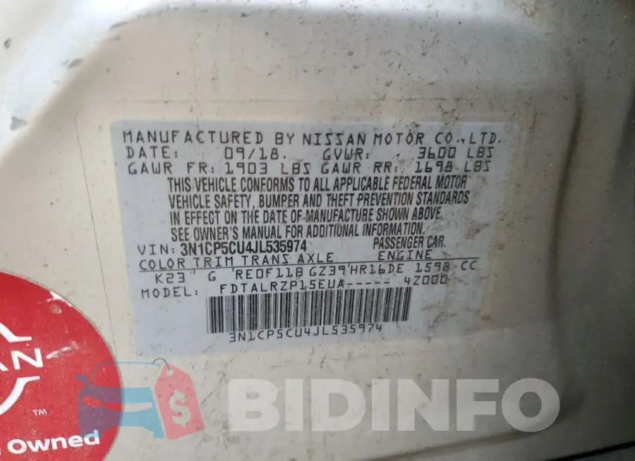 3N1CP5CU4JL535974 Photo# 13