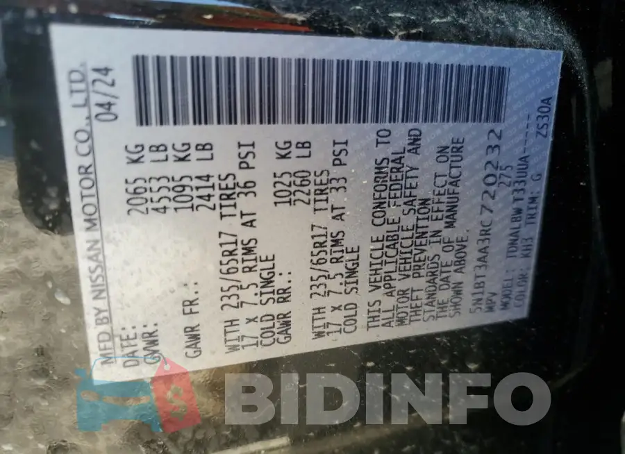 5N1BT3AA3RC720232 Photo# 13