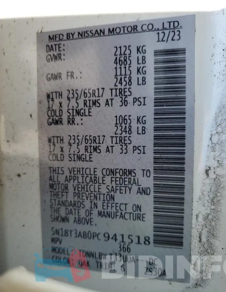 5N1BT3AB0PC941518 Photo# 13