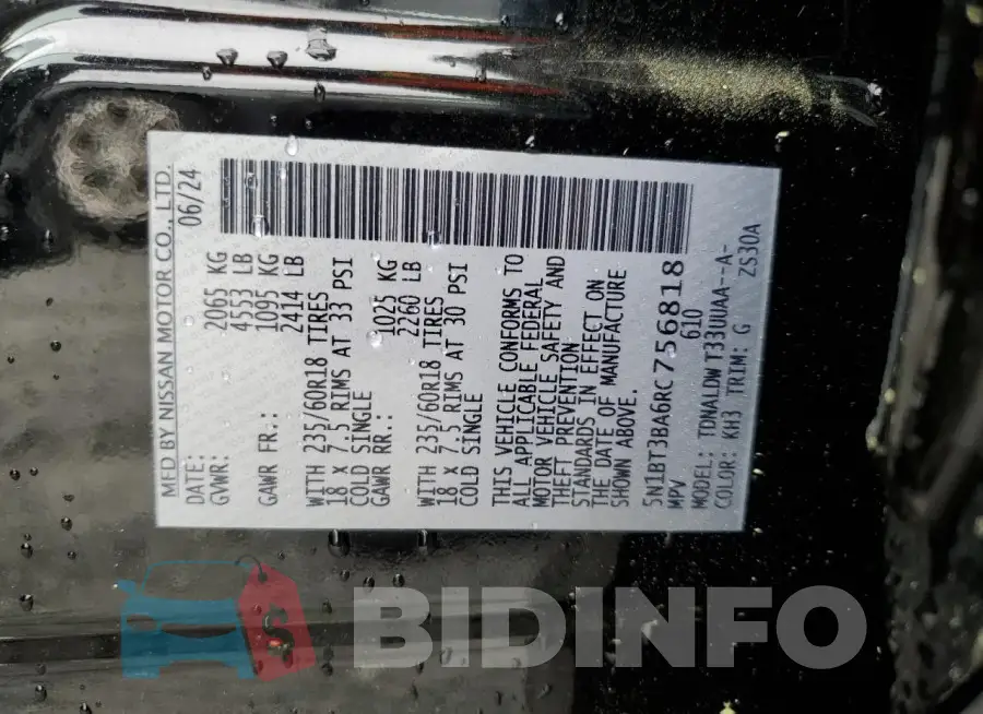 5N1BT3BA6RC756818 Photo# 13