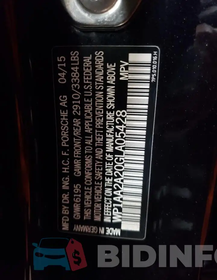 WP1AA2A20GLA05428 Photo# 12
