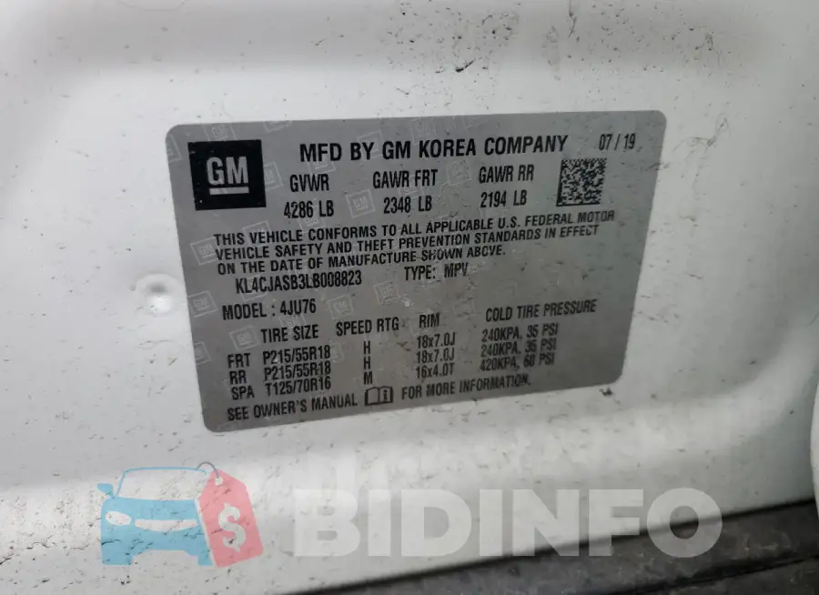 KL4CJASB3LB008823 Photo# 13