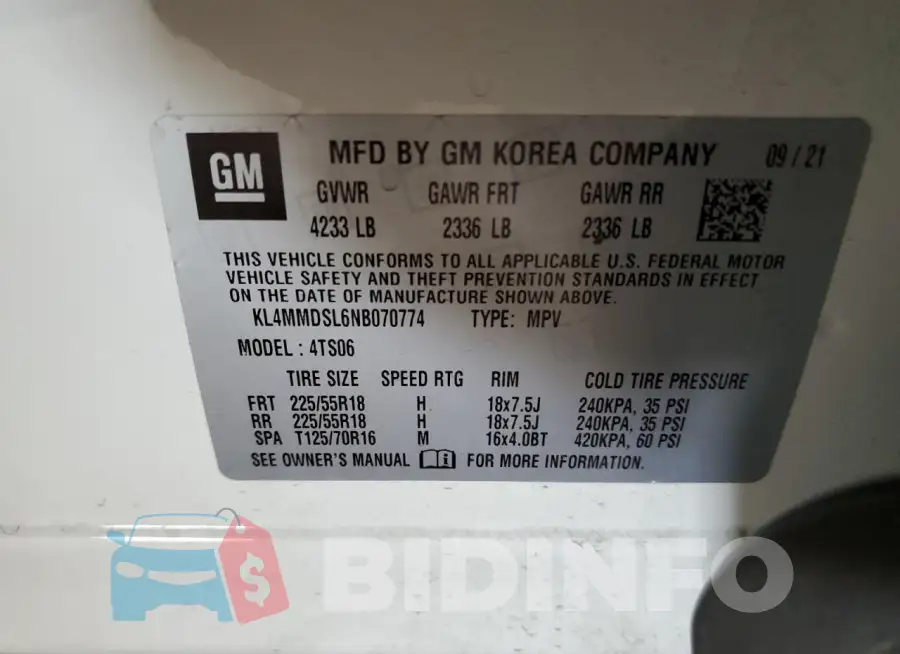 KL4MMDSL6NB070774 Photo# 12