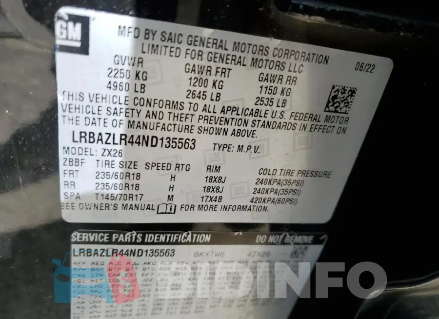 LRBAZLR44ND135563 Photo# 13