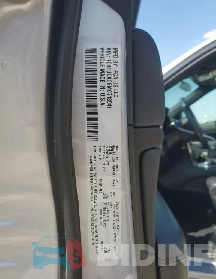 1C4RJEAG6MC713941 Photo# 13