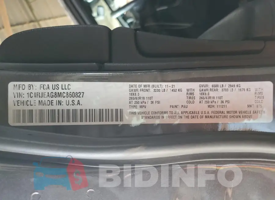 1C4RJEAG8MC860827 Photo# 12