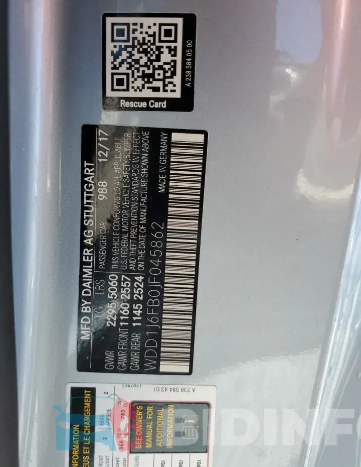 WDD1J6FB0JF045862 Photo# 13