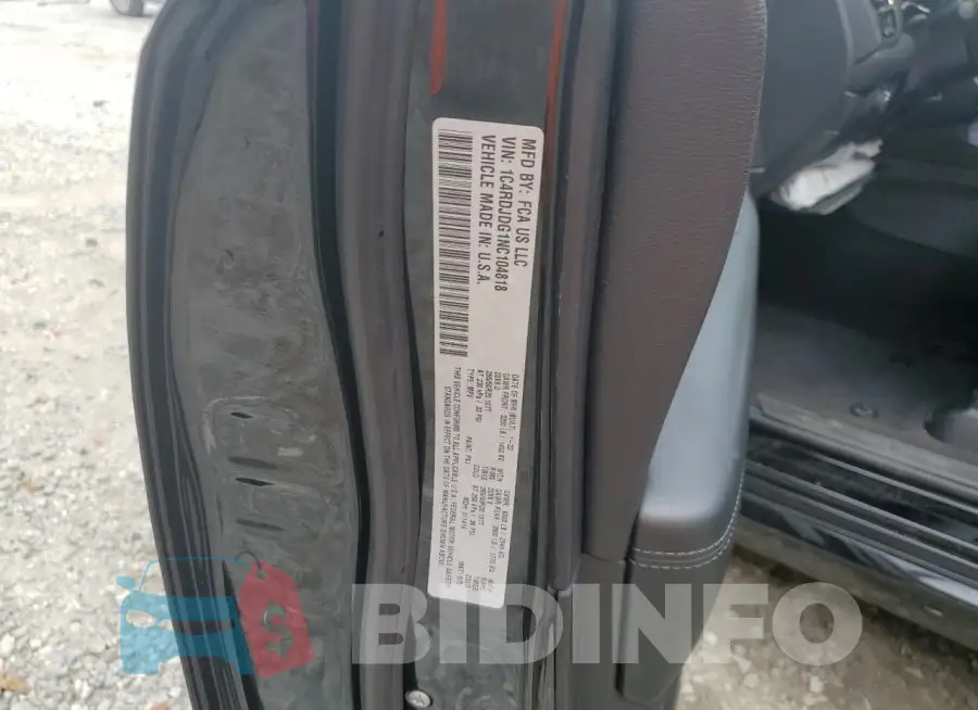 1C4RDJDG1NC104818 Photo# 13