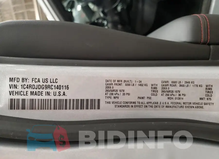 1C4RDJDG9RC140116 Photo# 14