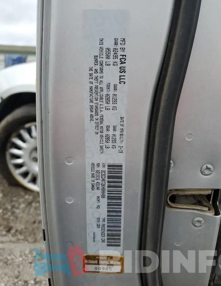 2C3CDXKT2KH600488 Photo# 12
