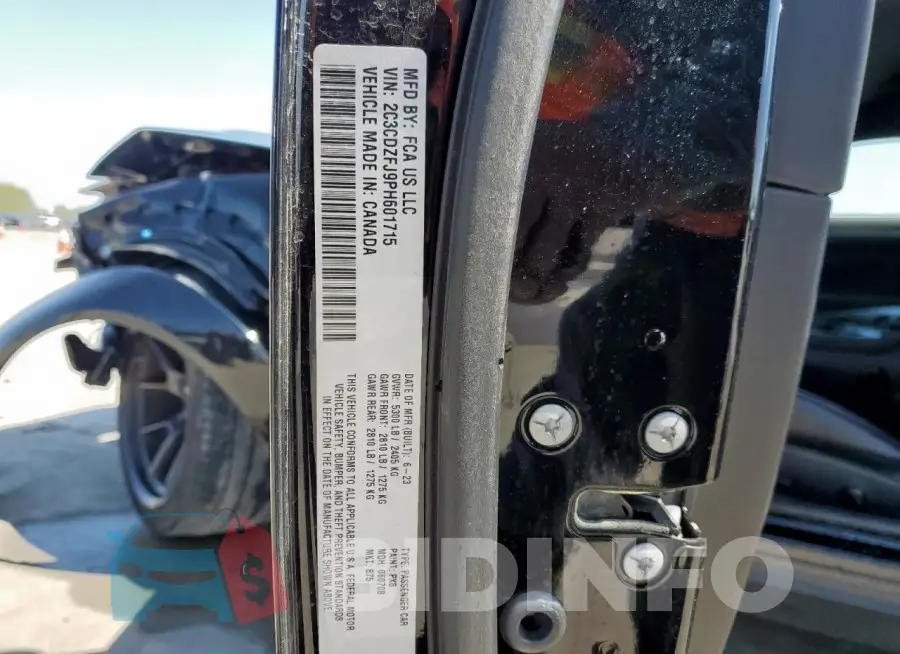 2C3CDZFJ9PH601715 Photo# 13