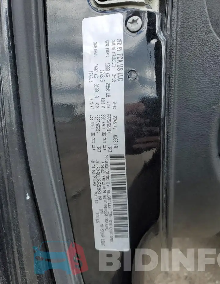 2C4RDGEG3JR223683 Photo# 13