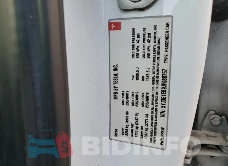 5YJ3E1EB9JF088757 Photo# 13