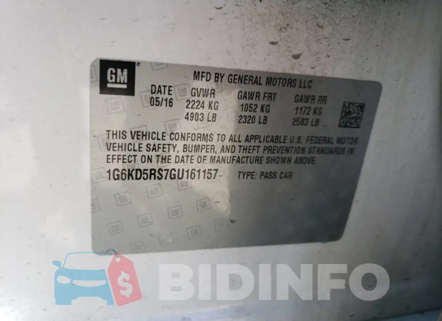 1G6KD5RS7GU161157 Photo# 12