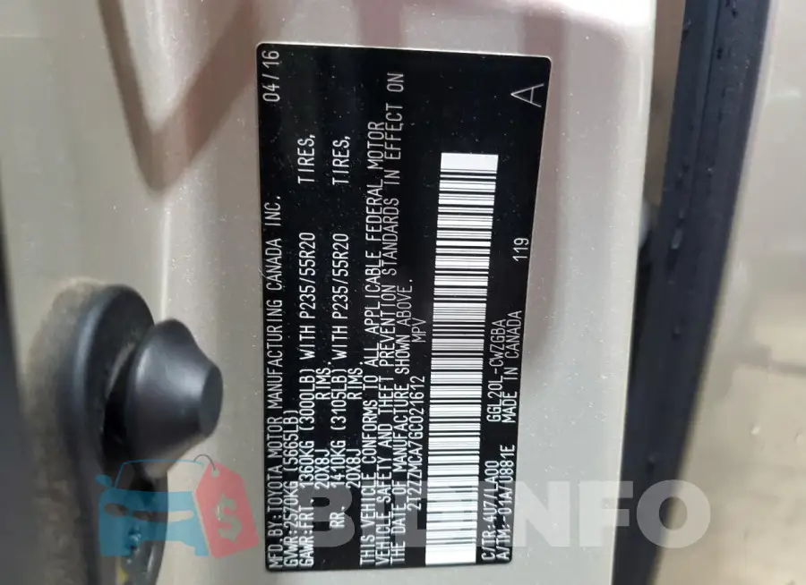 2T2ZZMCA7GC021612 Photo# 14