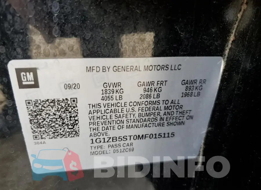 1G1ZB5ST0MF015115 Photo# 12