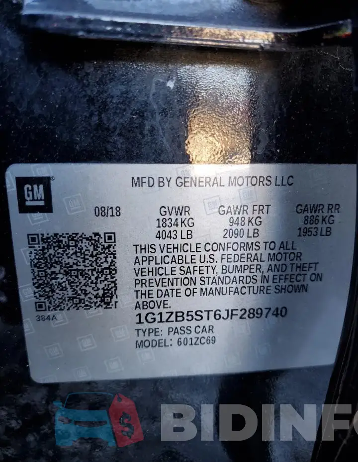 1G1ZB5ST6JF289740 Photo# 12