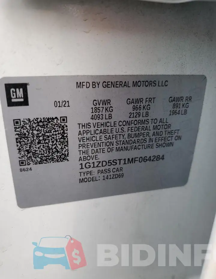 1G1ZD5ST1MF064284 Photo# 12