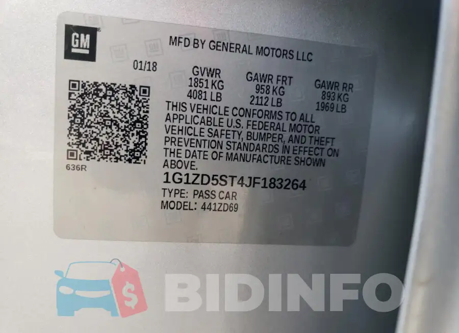 1G1ZD5ST4JF183264 Photo# 12