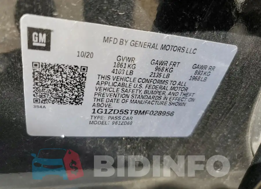 1G1ZD5ST9MF028956 Photo# 12
