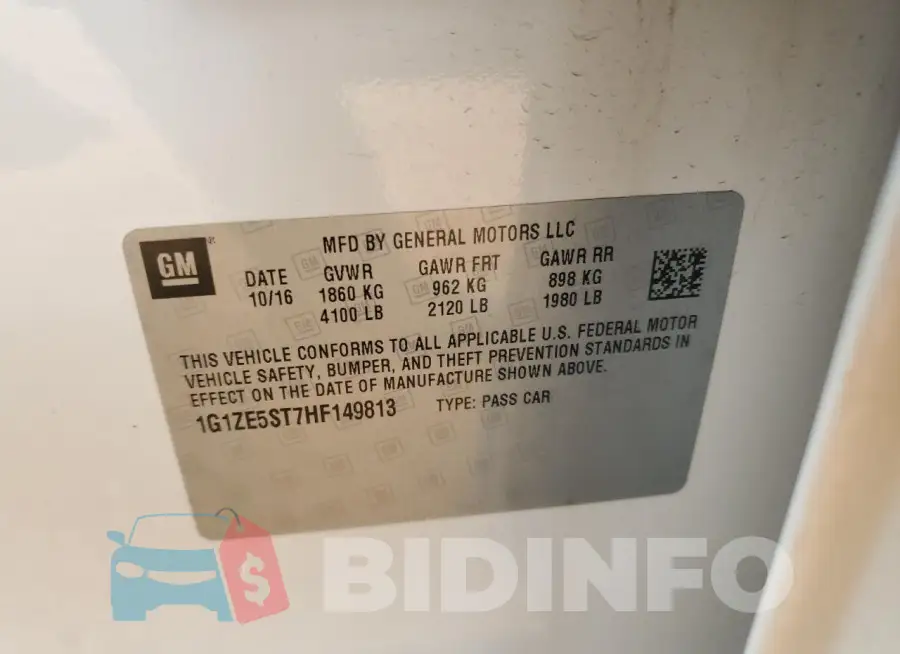 1G1ZE5ST7HF149813 Photo# 12