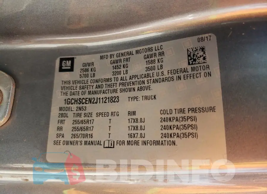 1GCHSCEN2J1121823 Photo# 12