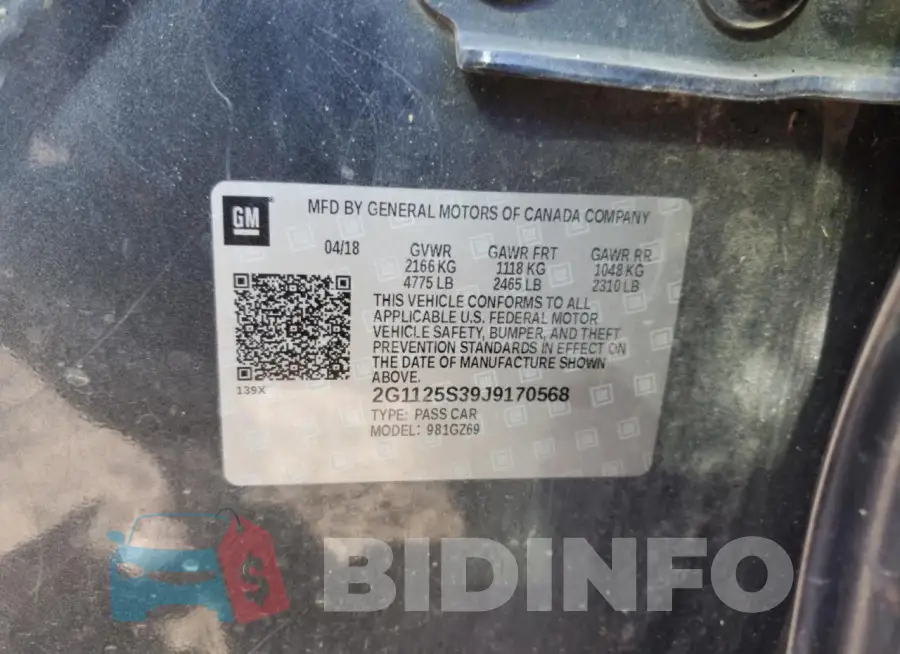 2G1125S39J9170568 Photo# 12