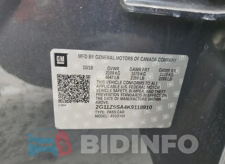 2G11Z5SA4K9118910 Photo# 13