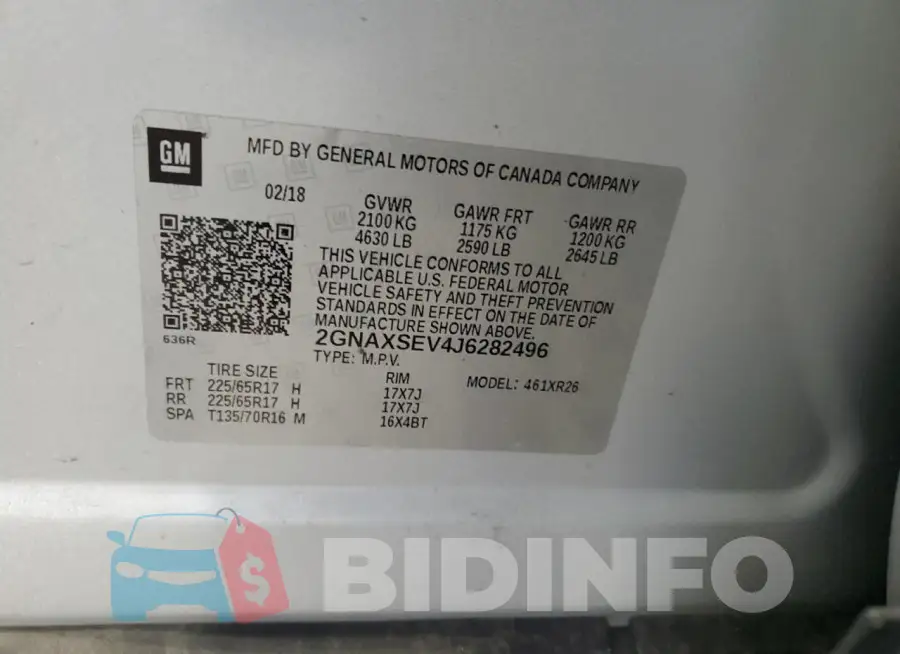 2GNAXSEV4J6282496 Photo# 12