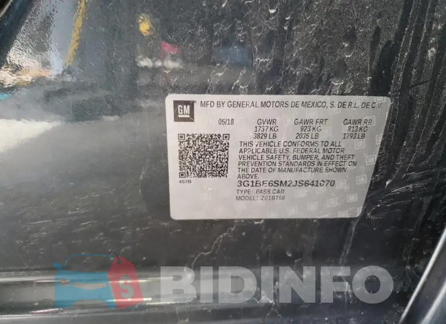 3G1BE6SM2JS641070 Photo# 12