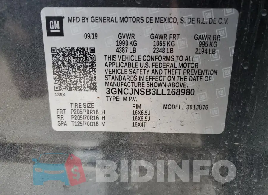3GNCJNSB3LL168980 Photo# 13