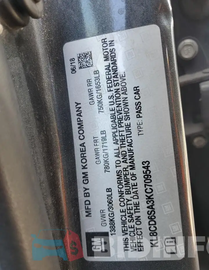KL8CD6SA3KC709543 Photo# 13