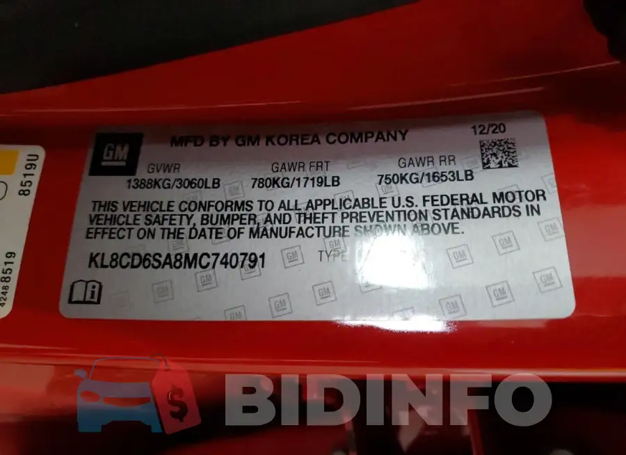 KL8CD6SA8MC740791 Photo# 12