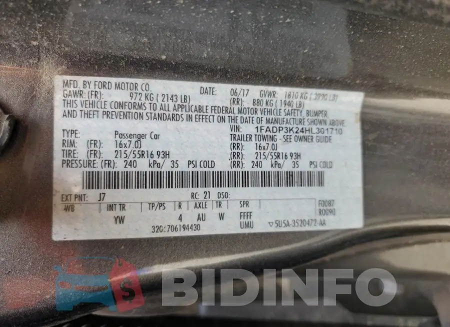 1FADP3K24HL301710 Photo# 14