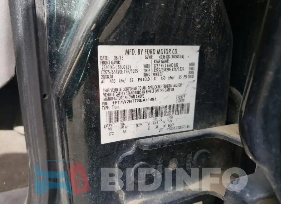 1FT7W2BT7GEA11493 Photo# 12