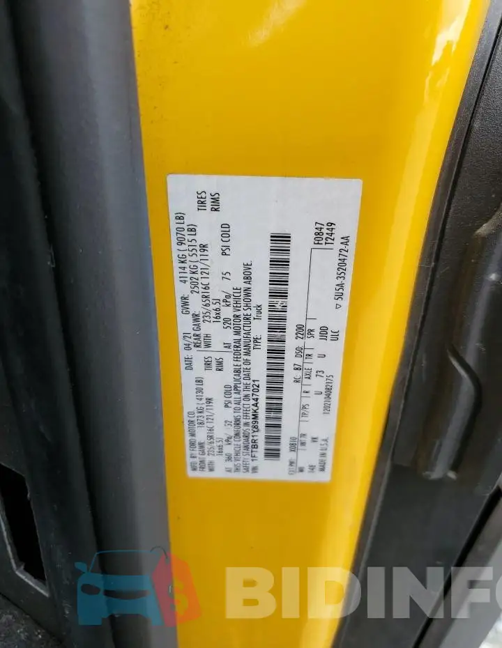 1FTBR1Y89MKA47021 Photo# 13