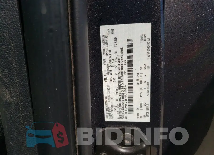 1FTEW1C88HFA40234 Photo# 12