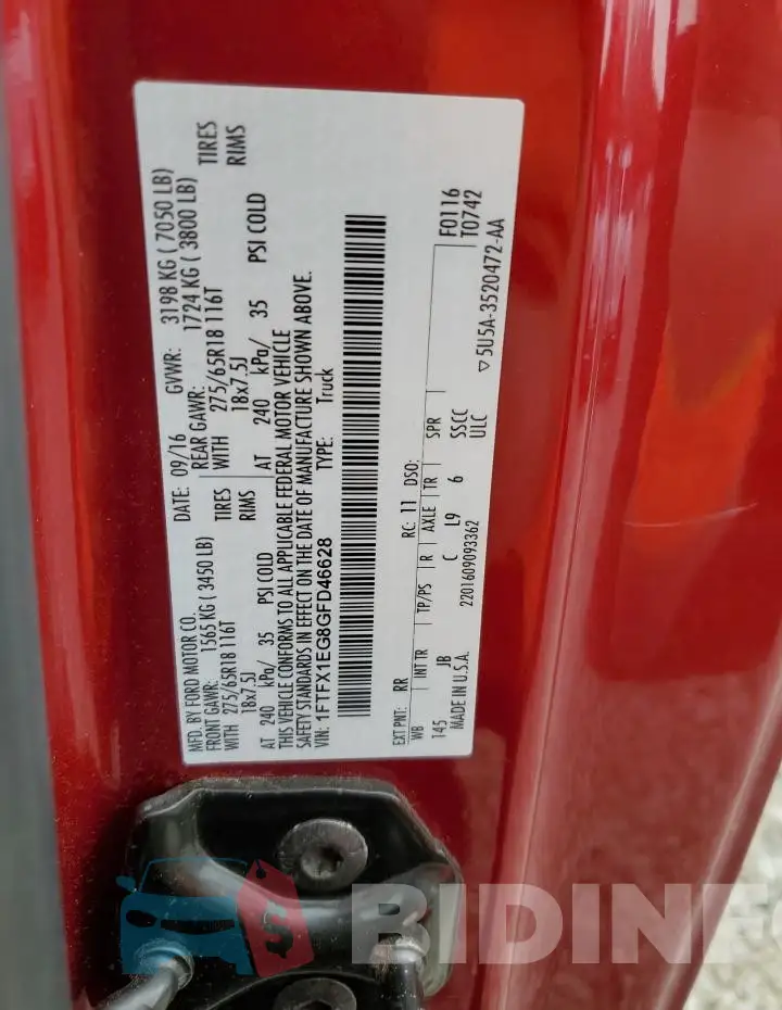 1FTFX1EG8GFD46628 Photo# 12