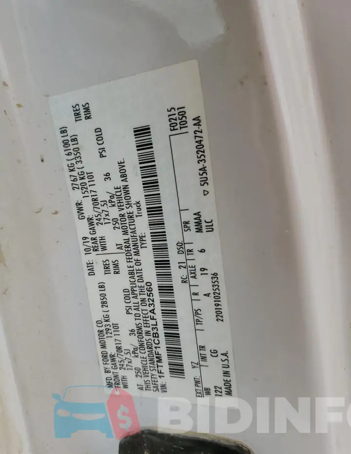 1FTMF1CB3LFA32560 Photo# 12