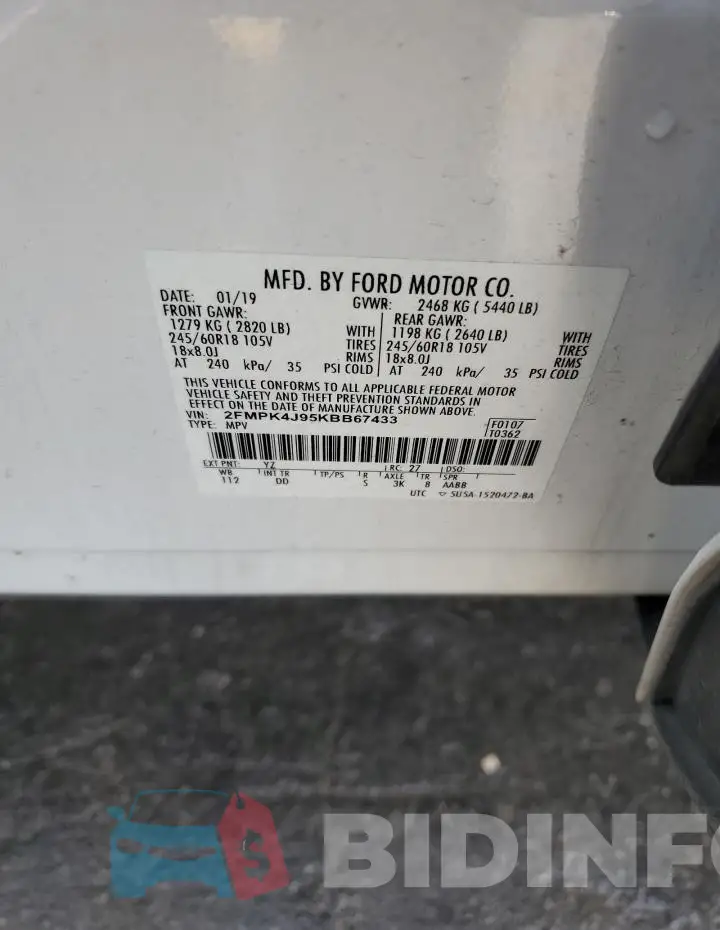 2FMPK4J95KBB67433 Photo# 13