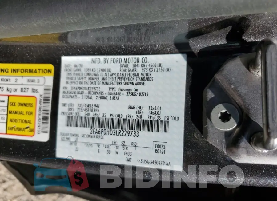 3FA6P0HD3LR229733 Photo# 12