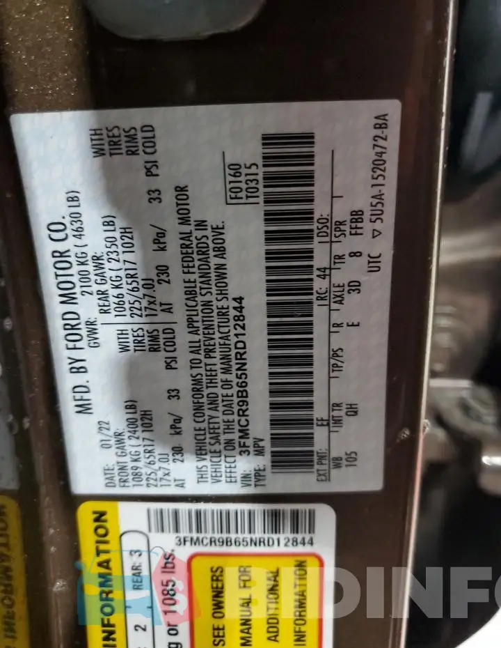 3FMCR9B65NRD12844 Photo# 13