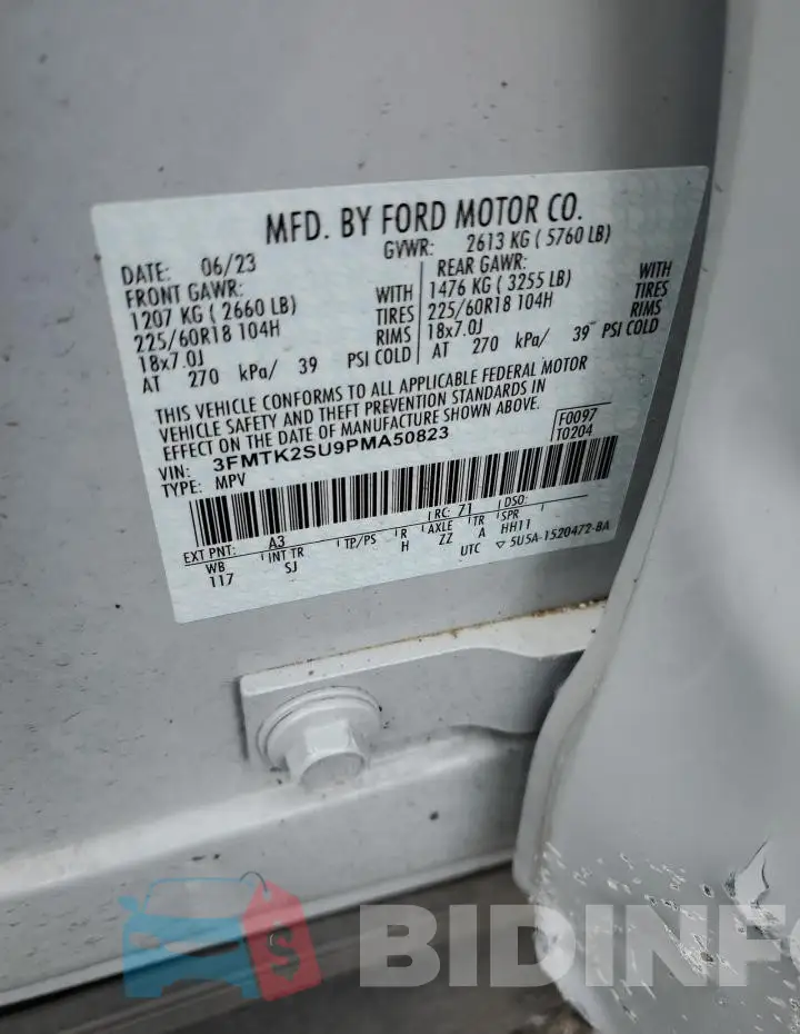 3FMTK2SU9PMA50823 Photo# 12