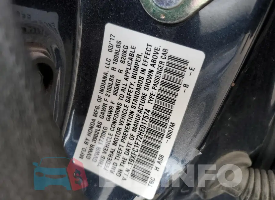 19XFC1F72HE017574 Photo# 12
