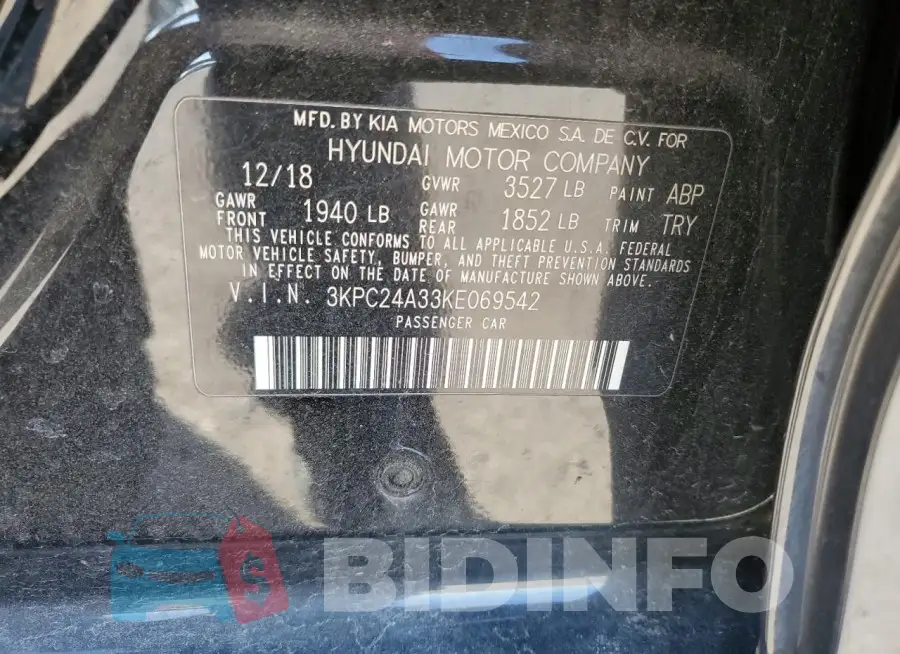 3KPC24A33KE069542 Photo# 12